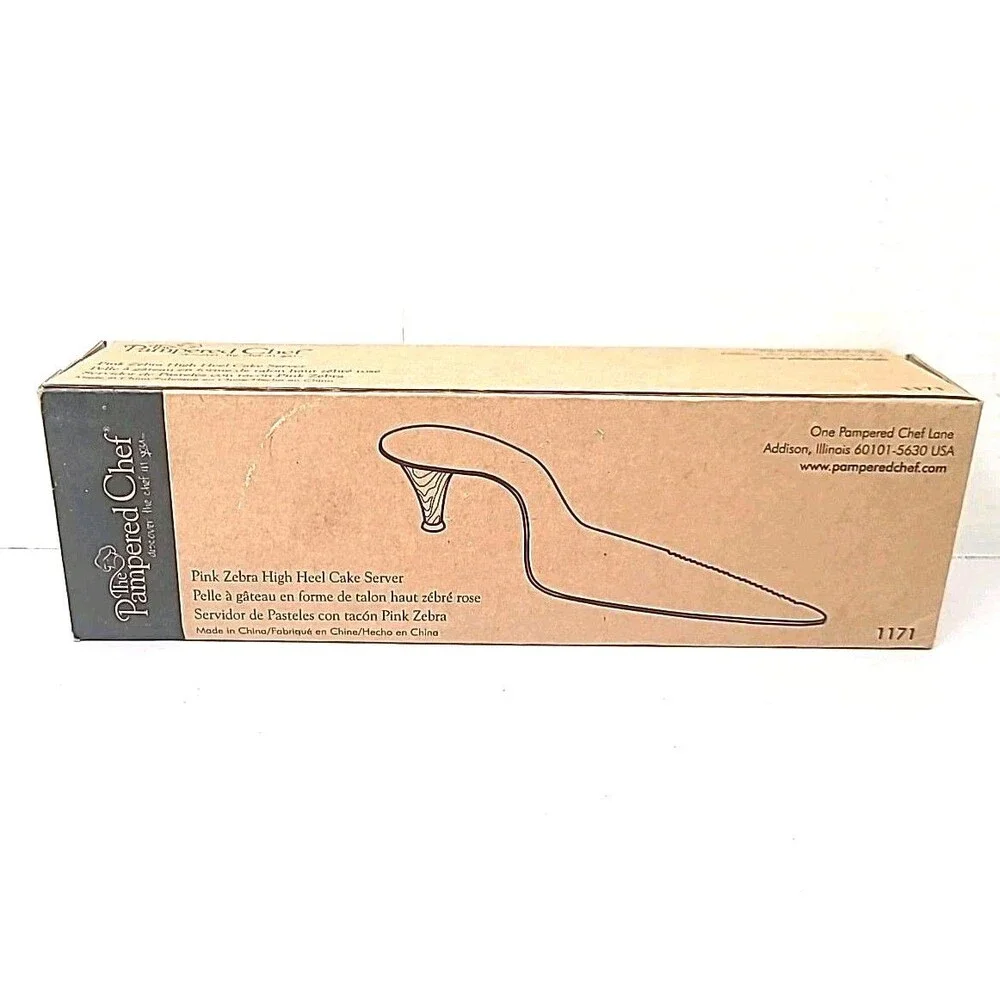 Pampered Chef Pink High Heel Cake pie server Wedding